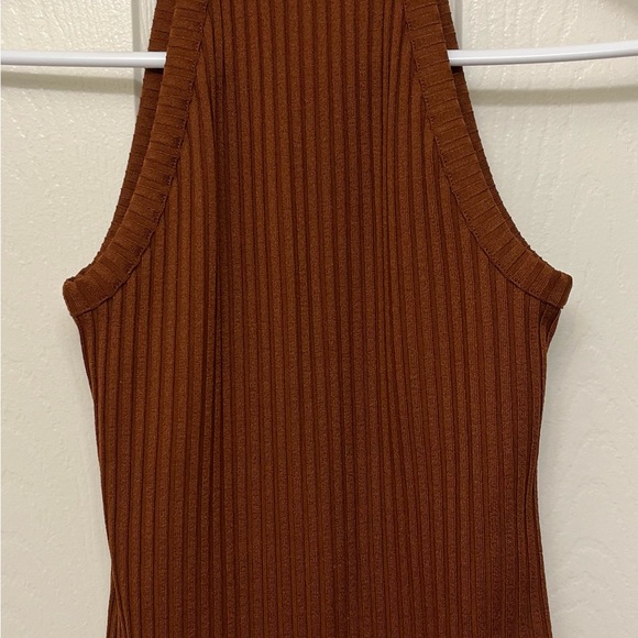 Madewell Ribbed Rust Halter Top - Picture 5 of 6